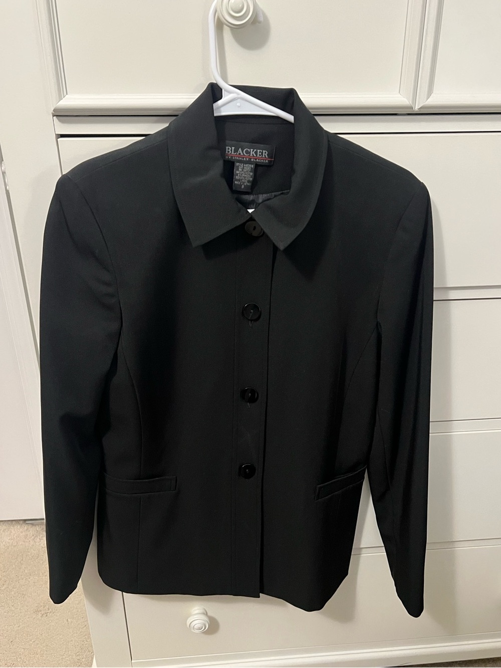 Black Women's Button-Front Blazer